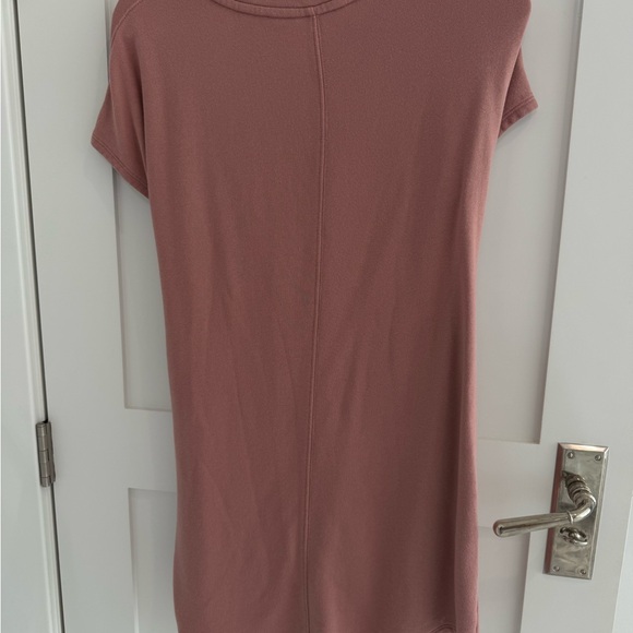 Casual Dusty Rose Tie-Front Dress - Picture 2 of 4